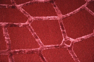 Harmony - Rood wollen en viscose vloerkleed - Moderne vloerkleden tegen outletprijzen - Bel-Deco