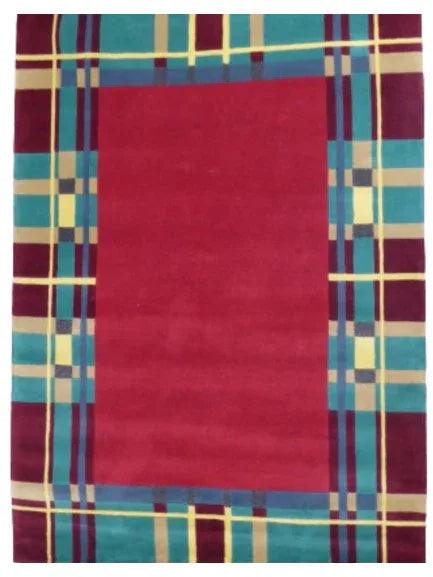 Tapis multicolore en laine – Indiana : vue d'ensemble du tapis