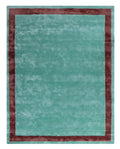 Blue and Burgundy Viscose Rug 210x270 – Annamitique