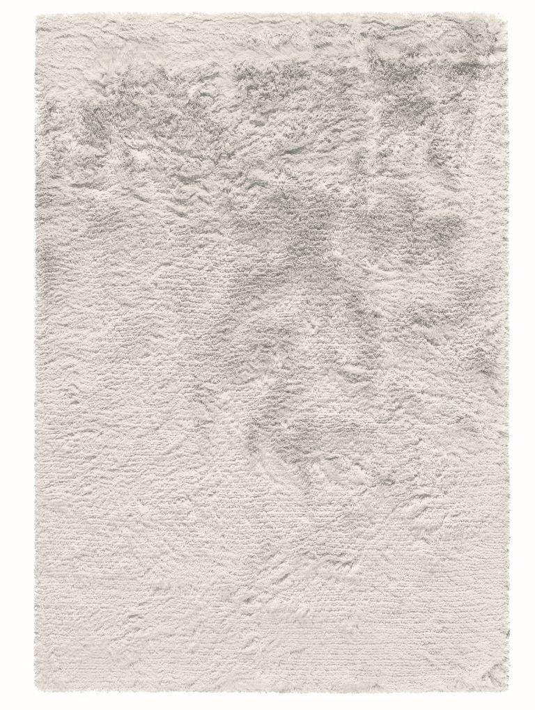 Light Grey Shaggy Polyester Rug – Berka – full view of the rug