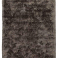 Alfombra gris oscura de pelo largo de poliéster 170x220 – Berka