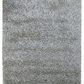 Ivory and Grey Shaggy Wool and Silk Rug 140x200 – Laurita
