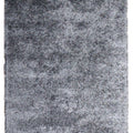 Teppich Grau Hochflor aus Polyester 140x200 – Laurita