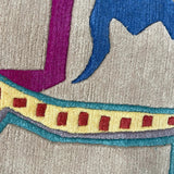 Teppich Beige Mehrfarbig – PROTO-FA0057 – Detail der Webstruktur