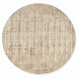 Tapis rond vintage beige en viscose – Erica : vue d'ensemble du tapis