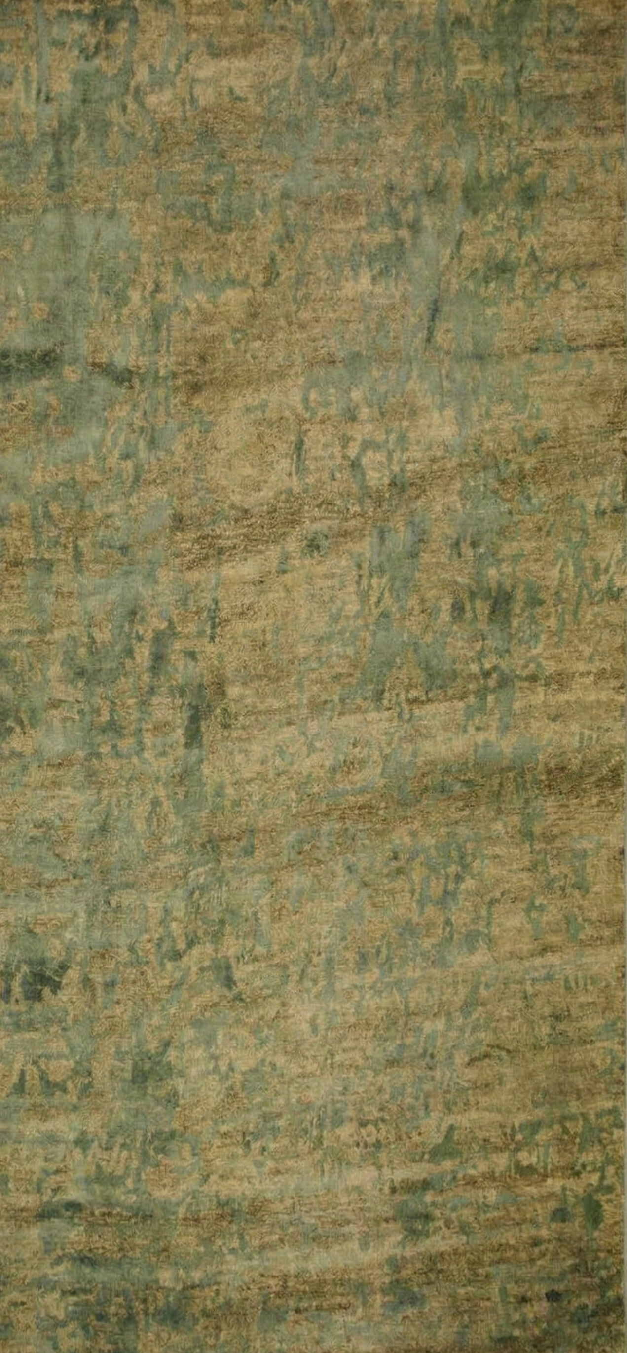 Grand Tapis Luxueux – Vert Émeraude – Chanvre & Soie Noué Main