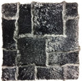 Tapis gris à poils longs en laine 60x120 – Baipal