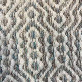 Teppich Weiß Geometrisch aus Seide und Wolle – Tribal – Detail der Webstruktur