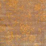 Tapis marron et orange tissé main – Emporium : vue d'ensemble du tapis