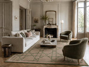 London Cannage 640-CAN4761:Tapis Haut de Gamme en Laine & Viscose