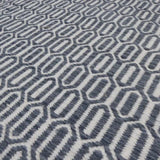 Loper wit en grijs van wol – Milhac – detail van de weving