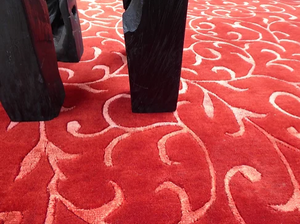 Sydney Floral Red Rug – New Zealand Wool & Viscose – Royal Hand-Knotted Design