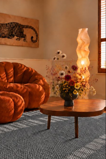 Loper grijs van wol 80 tot 95 cm – Wooly