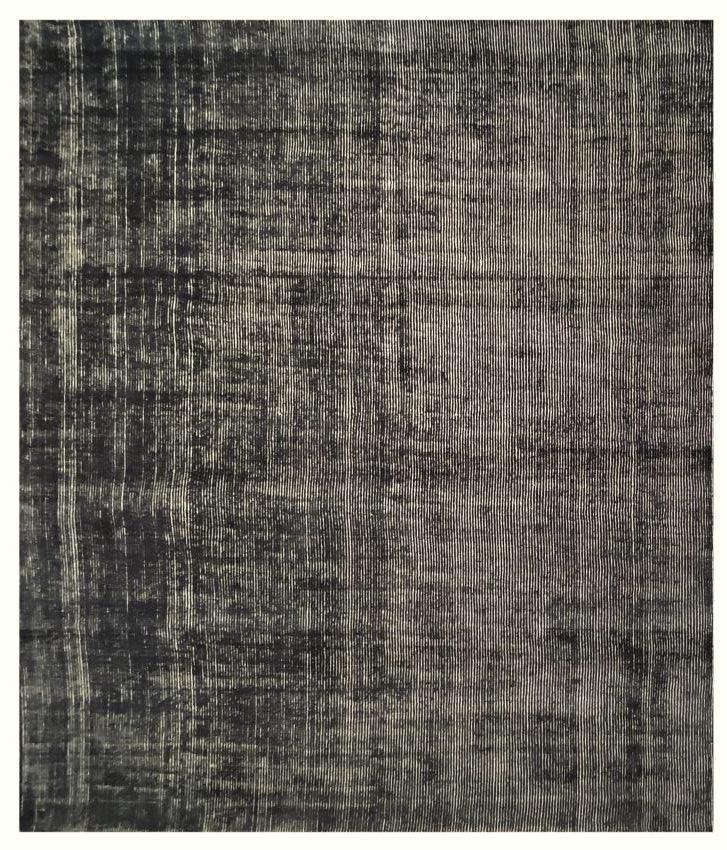 Vloerkleed zwart van wol en polyamide 300x250 – Magnifique – volledig zicht op het vloerkleed