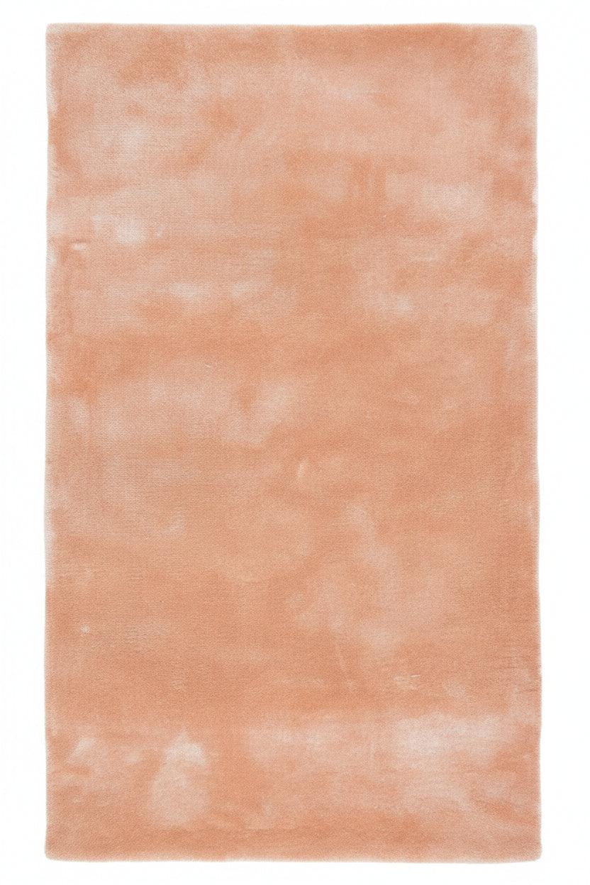 Pink Viscose Rug – Annamitique – full view of the rug