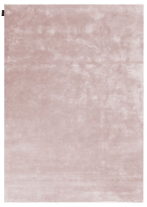 Tapis rose élégant et brillant en viscose – vue de face complète montrant sa texture douce et son éclat raffiné