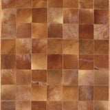 Brown Cowhide Leather Rug – Sparkless – full view of the rug