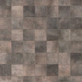 Alfombra geométrica gris taupe de cuero – Sparkless – vista completa de la alfombra
