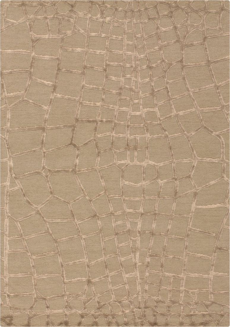 Beige Wool and Viscose Rug – Harmony – full view of the rug