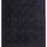 Tapis noir en laine – Cory : vue d'ensemble du tapis