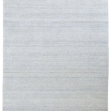 Light Grey Wool & Viscose Rug – Mutza – full view of the rug