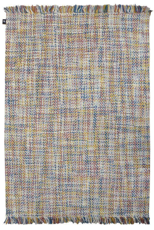 Vloerkleed multicolor laagpolig van wol 200x300 – Moisson