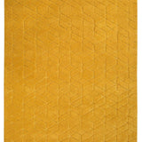 Tapis jaune en laine – Cory : vue d'ensemble du tapis