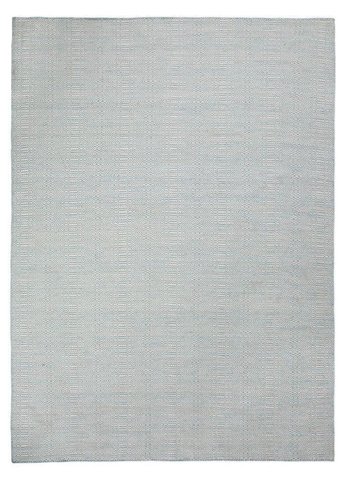 Turquoise Flat Weave PET Rug – Tessera – full view of the rug