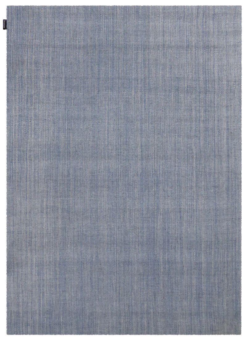 Teppich Grau und Blau aus Wolle und Viskose – Hamilta – Gesamtansicht des Teppichs