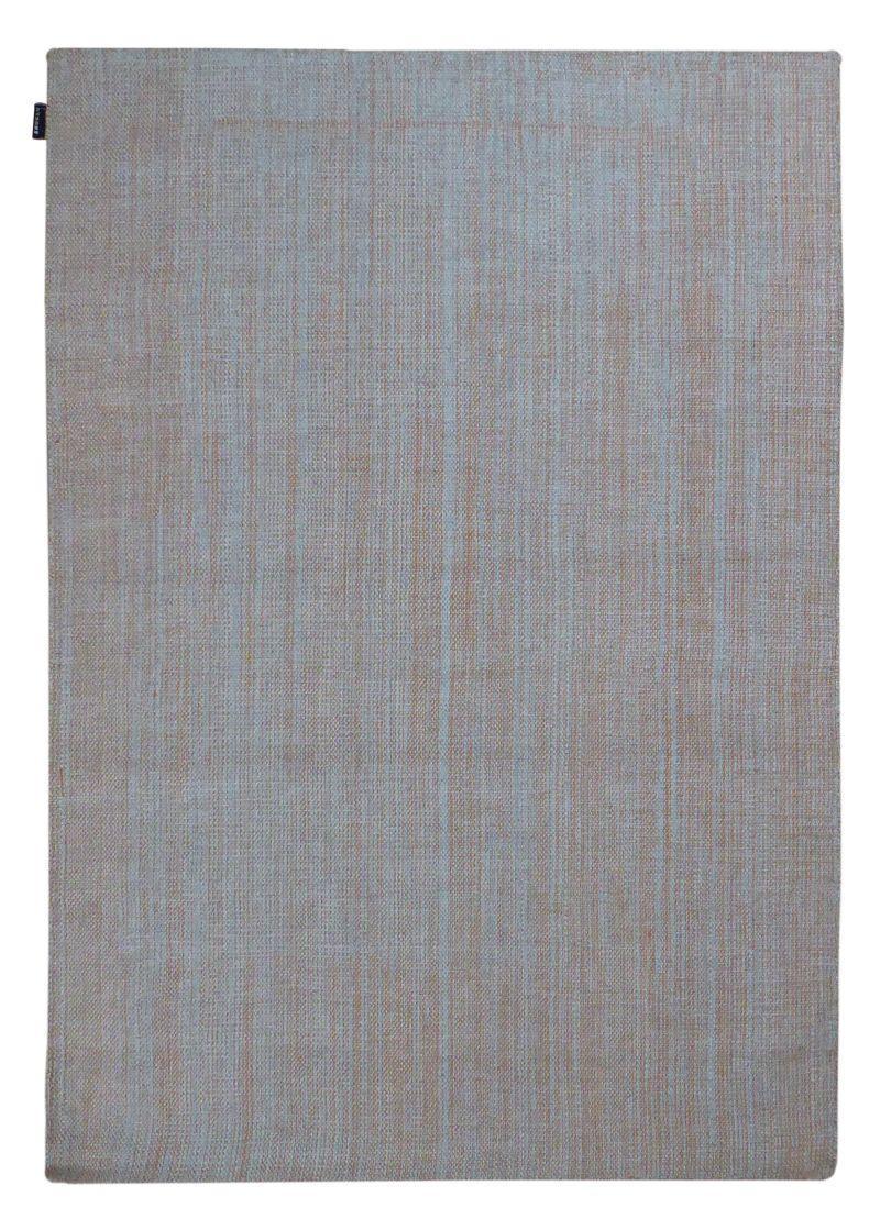 Tapis gris et orange en laine et viscose – Hamilta : vue d'ensemble du tapis