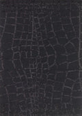 Alfombra negra de lana y viscosa 170x240 – Harmony