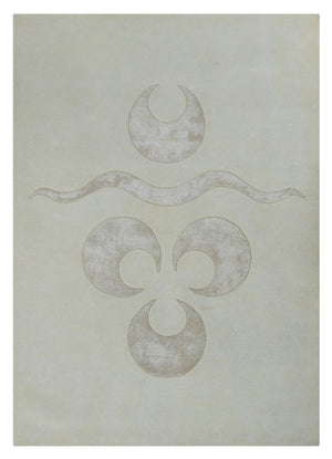 Tapis ivoire grand motif élégant