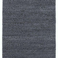 Tapis gris bleu à poils bouclés en laine 140x200 – Waves