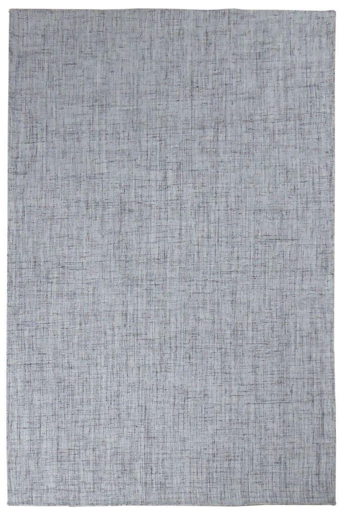 Alfombra vintage gris y blanco de pelo corto de lana – Hamilta – vista completa de la alfombra