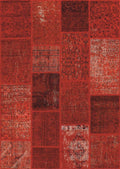 Vloerkleed rood vintage 140x200 – Up Square