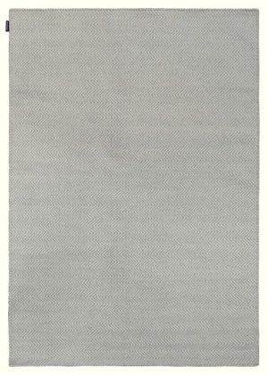 Tapis plat en laine de Nouvelle-Zélande tissé main, motif zigzag géométrique subtil beige et blanc, vue de face