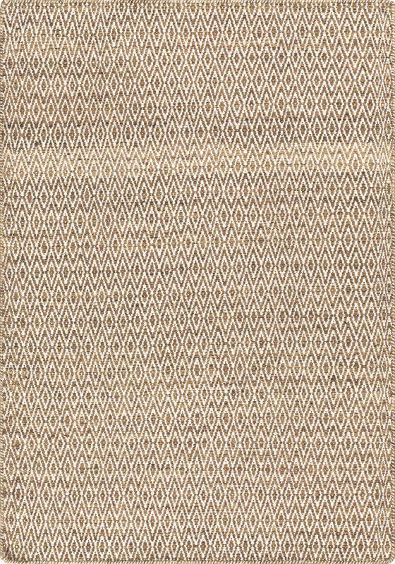 Vloerkleed wit en bruin van wol 170x240 – Milhac