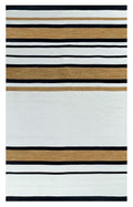 Tapis géométrique noir et jaune en laine 200x300 – Milhac