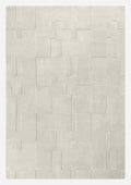 Tapis géométrique ivoire en laine 200x300 – Deep 3D