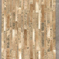 Alfombra marrón y beige de cuero 140x200 – Starmo