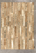 Tapis marron et beige en cuir 200x300 – Starmo