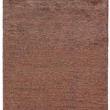 Terracotta & Grey Wool Silk Rug – Magnifico – full view of the rug