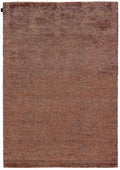 Tapis terracotta et gris en soie et laine 170x240 – Magnifico