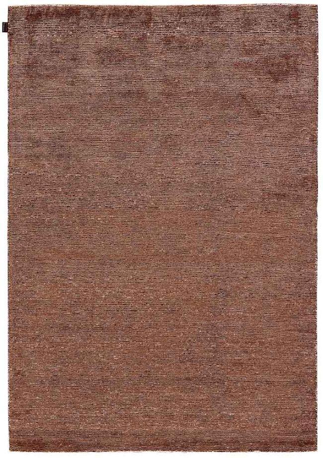 Terracotta & Grey Wool Silk Rug – Magnifico – full view of the rug