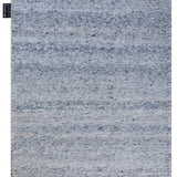 Vloerkleed wit en blauw van gerecycled PET – Pianic – volledig zicht op het vloerkleed
