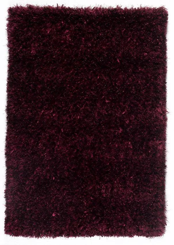 Teppich Violett Hochflor aus Polyester – Bari – Gesamtansicht des Teppichs
