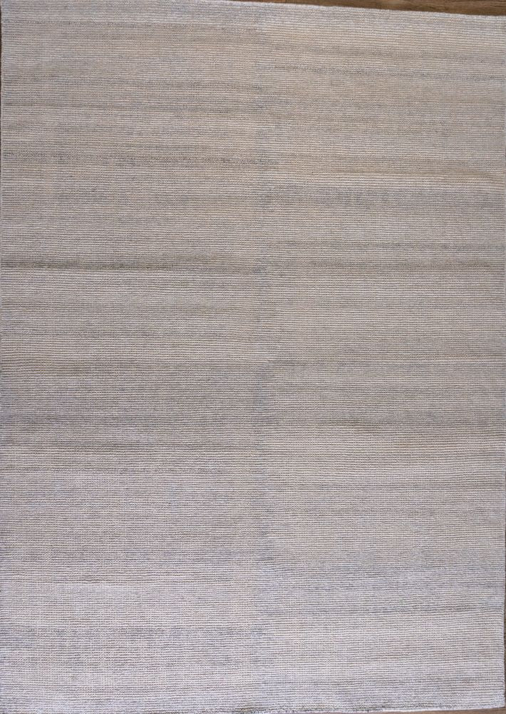 Tapis vintage responsable en PET recyclé gris ivoire, texture géométrique, pour intérieur ou extérieur, vue de face
