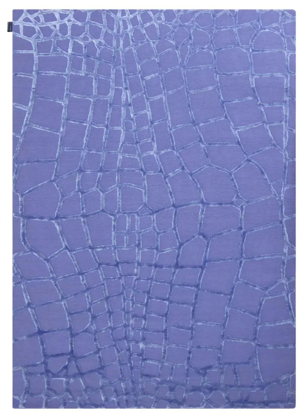 Tapis violet en laine et viscose – Harmony : vue d'ensemble du tapis