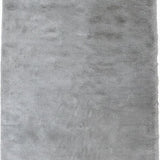 Teppich Grau Hochflor aus Viskose – Milano – Gesamtansicht des Teppichs
