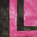 Teppich Pink und Schwarz aus Viskose – Annamitique – Detail der Kante